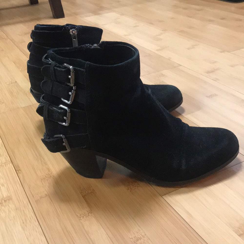 Sam Edelman black buckle booties